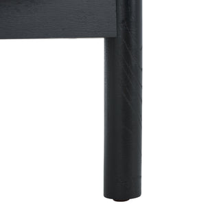 Safavieh Karyna Rattan And Glass Accent Table Black / Natural SFV2301B