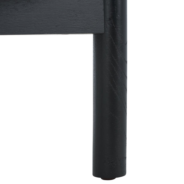 Safavieh Karyna Rattan And Glass Accent Table Black / Natural SFV2301B