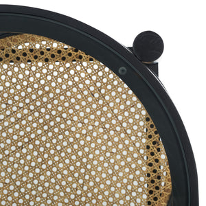Safavieh Karyna Rattan And Glass Accent Table Black / Natural SFV2301B