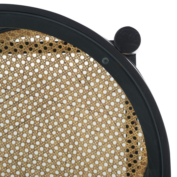 Safavieh Karyna Rattan And Glass Accent Table Black / Natural SFV2301B