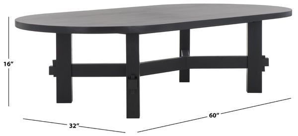 Safavieh Tabytha Elm Wood Coffee Table Black SFV2304B