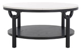 Safavieh Puck Marble Top Coffee Table Black / White SFV2305B