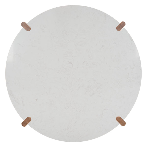 Safavieh Garcia Modern Marble Top Coffee Table – Asymmetrical Design With Elegant Wooden Legs For Your Home Natural ,White Wood ,Marble Sfv2306a