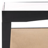 Safavieh Nicolella Square Glass And Linen Coffee Table Black SFV2311B