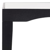 Safavieh Nicolella Square Glass And Linen Accent Table Black SFV2312B