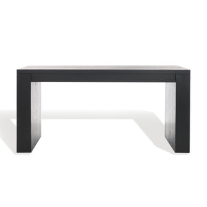 Safavieh Deborah Modern Minimalist Wood Desk With Ample Space And Elegant Elm Grain For Home Office Use Black Wood Sfv2313b-2bx