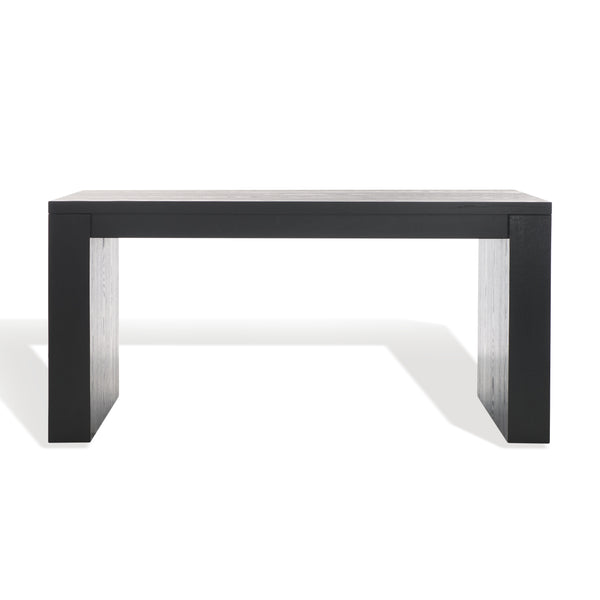 Safavieh Deborah Modern Minimalist Wood Desk With Ample Space And Elegant Elm Grain For Home Office Use Black Wood Sfv2313b-2bx