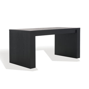 Safavieh Deborah Modern Minimalist Wood Desk With Ample Space And Elegant Elm Grain For Home Office Use Black Wood Sfv2313b-2bx