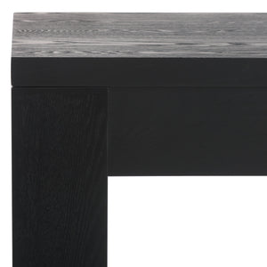 Safavieh Deborah Modern Minimalist Wood Desk With Ample Space And Elegant Elm Grain For Home Office Use Black Wood Sfv2313b-2bx
