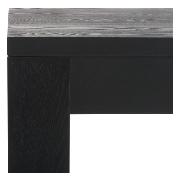 Safavieh Deborah Modern Minimalist Wood Desk With Ample Space And Elegant Elm Grain For Home Office Use Black Wood Sfv2313b-2bx