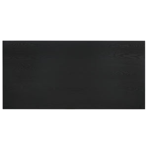 Safavieh Deborah Modern Minimalist Wood Desk With Ample Space And Elegant Elm Grain For Home Office Use Black Wood Sfv2313b-2bx