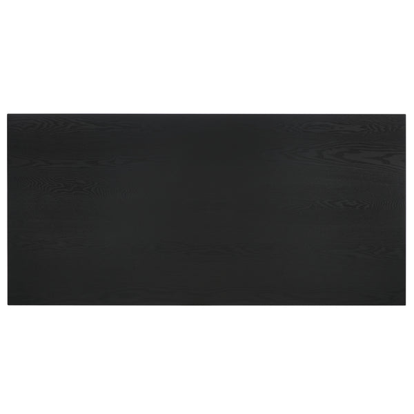 Safavieh Deborah Modern Minimalist Wood Desk With Ample Space And Elegant Elm Grain For Home Office Use Black Wood Sfv2313b-2bx