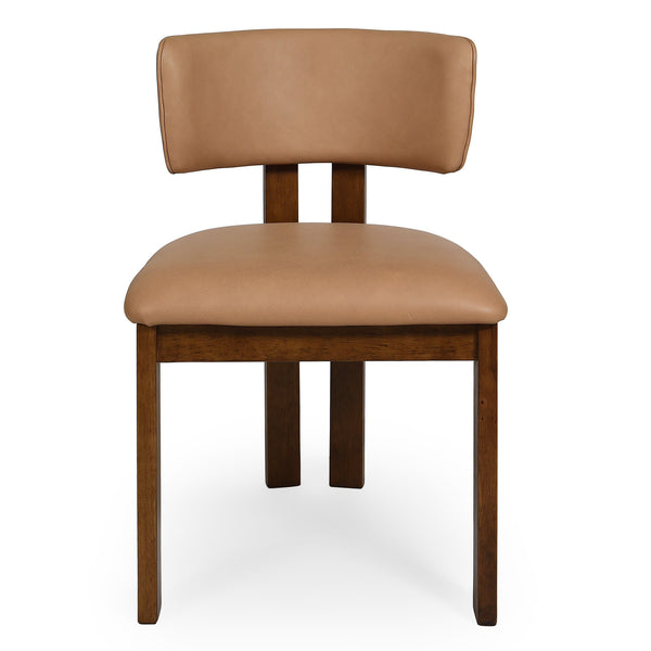 Safavieh Katiya Leather Dining Chair - Elegant Walnut Frame With Luxurious Italian Leather In Deep Brown Brown ,Walnut Wood ,Leather ,Foam Sfv2402a-set2