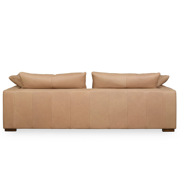 Safavieh Blanca Leather Sofa - Luxurious Brown Italian Leather, Sturdy Rubberwood Frame, Ultimate Comfort & Style Brown Wood ,Leather ,Foam Sfv2404a