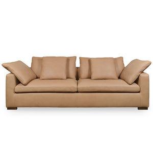 Safavieh Blanca Leather Sofa - Luxurious Brown Italian Leather, Sturdy Rubberwood Frame, Ultimate Comfort & Style Brown Wood ,Leather ,Foam Sfv2404a