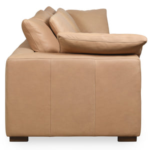 Safavieh Blanca Leather Sofa - Luxurious Brown Italian Leather, Sturdy Rubberwood Frame, Ultimate Comfort & Style Brown Wood ,Leather ,Foam Sfv2404a