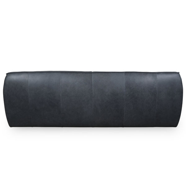 Safavieh Agitha Leather Sofa In Chic Black - Luxurious Italian Design For Stylish Living Room Comfort Black Wood ,Leather ,Foam Sfv2405a
