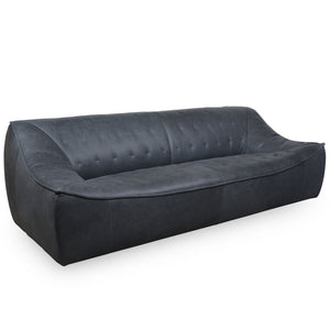 Safavieh Agitha Leather Sofa In Chic Black - Luxurious Italian Design For Stylish Living Room Comfort Black Wood ,Leather ,Foam Sfv2405a