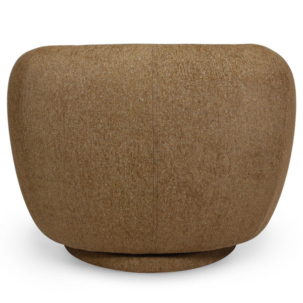 Florentina Swivel Chair With 360° Metal Base, Soft Fabric Upholstery, Compact Modern Design, Plush Foam Comfort