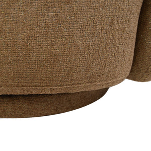 Florentina Swivel Chair With 360° Metal Base, Soft Fabric Upholstery, Compact Modern Design, Plush Foam Comfort