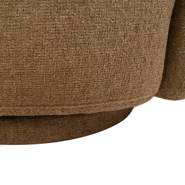 Florentina Swivel Chair With 360° Metal Base, Soft Fabric Upholstery, Compact Modern Design, Plush Foam Comfort