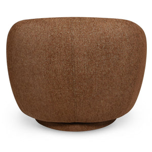 Florentina Swivel Chair With 360° Metal Base, Soft Fabric Upholstery, Compact Modern Design, Plush Foam Comfort