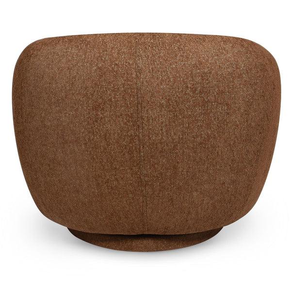 Florentina Swivel Chair With 360° Metal Base, Soft Fabric Upholstery, Compact Modern Design, Plush Foam Comfort