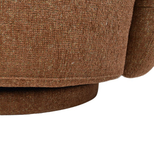 Florentina Swivel Chair With 360° Metal Base, Soft Fabric Upholstery, Compact Modern Design, Plush Foam Comfort