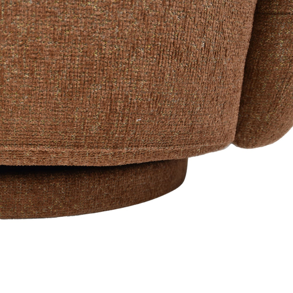 Florentina Swivel Chair With 360° Metal Base, Soft Fabric Upholstery, Compact Modern Design, Plush Foam Comfort