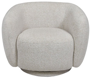 Safavieh Florentina Upholstered Swivel Accent Chair Neutral Fabric Seat for Living Spaces SFV2406C