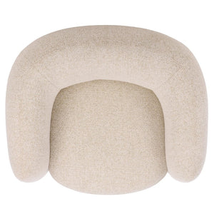 Safavieh Florentina Upholstered Swivel Accent Chair Neutral Fabric Seat for Living Spaces SFV2406C