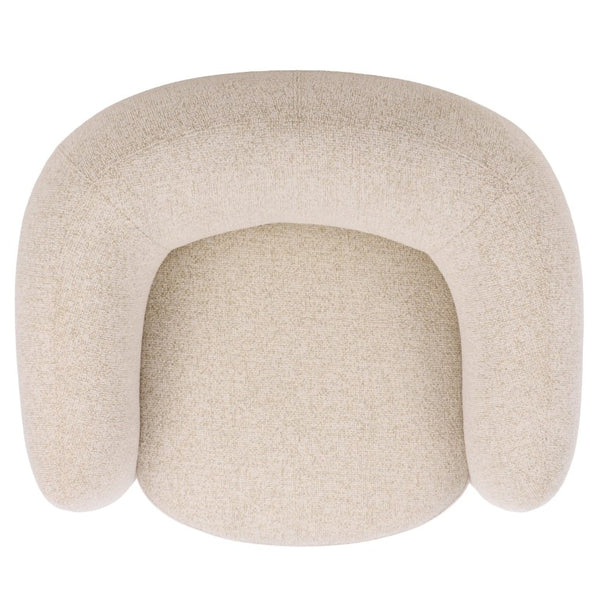 Safavieh Florentina Upholstered Swivel Accent Chair Neutral Fabric Seat for Living Spaces SFV2406C