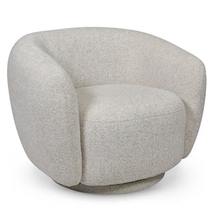 Safavieh Florentina Upholstered Swivel Accent Chair Neutral Fabric Seat for Living Spaces SFV2406C