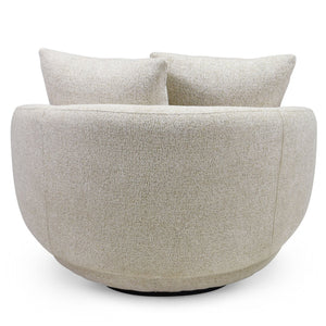 Karolie Swivel Chair With Plush Fabric And High-Density Foam, Wood & Metal Frame For Cozy Seating
