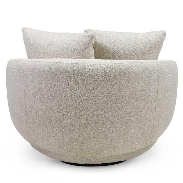Karolie Swivel Chair With Plush Fabric And High-Density Foam, Wood & Metal Frame For Cozy Seating