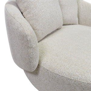 Karolie Swivel Chair With Plush Fabric And High-Density Foam, Wood & Metal Frame For Cozy Seating