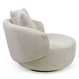 Karolie Swivel Chair With Plush Fabric And High-Density Foam, Wood & Metal Frame For Cozy Seating
