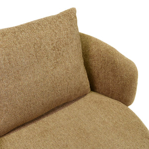 Hannalisa Swivel Chair With Wood Accents And Metal Base, Ergonomic Foam Cushioning, 360° Motion
