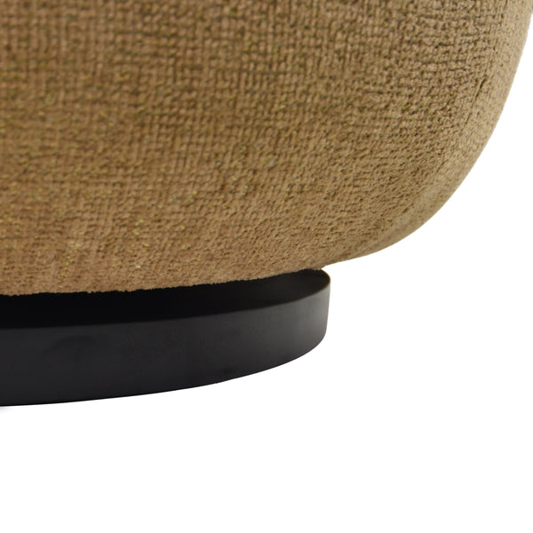 Hannalisa Swivel Chair With Wood Accents And Metal Base, Ergonomic Foam Cushioning, 360° Motion