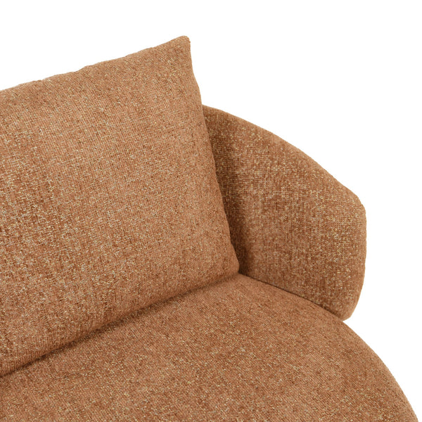 Hannalisa Swivel Chair With Wood Accents And Metal Base, Ergonomic Foam Cushioning, 360° Motion
