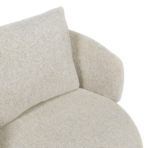 Hannalisa Swivel Chair With Wood Accents And Metal Base, Ergonomic Foam Cushioning, 360° Motion