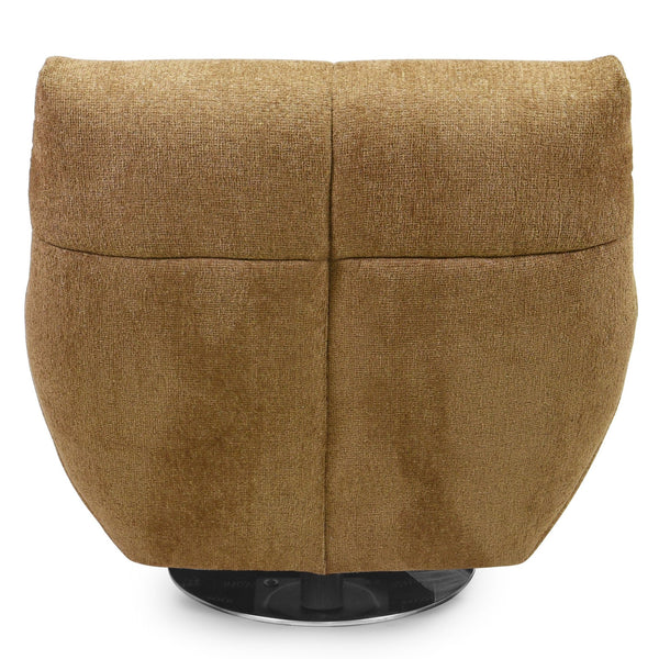 Layletta Swivel Chair With Plush Foam Upholstery, Solid Wood Frame & 360° Metal Base For Comfort And Style
