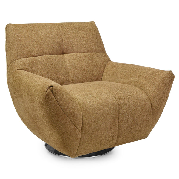 Layletta Swivel Chair With Plush Foam Upholstery, Solid Wood Frame & 360° Metal Base For Comfort And Style