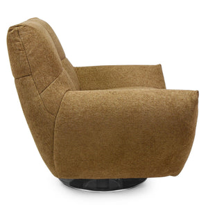 Layletta Swivel Chair With Plush Foam Upholstery, Solid Wood Frame & 360° Metal Base For Comfort And Style