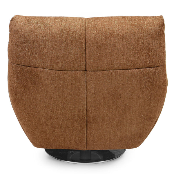 Layletta Swivel Chair With Plush Foam Upholstery, Solid Wood Frame & 360° Metal Base For Comfort And Style