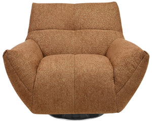 Layletta Swivel Chair With Plush Foam Upholstery, Solid Wood Frame & 360° Metal Base For Comfort And Style