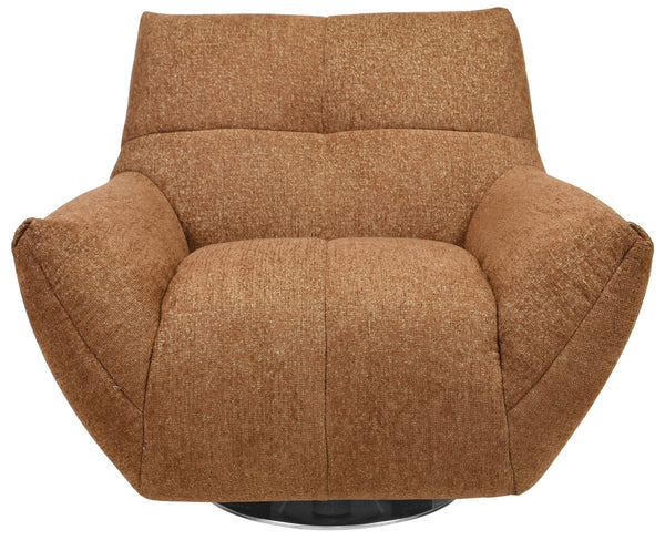 Layletta Swivel Chair With Plush Foam Upholstery, Solid Wood Frame & 360° Metal Base For Comfort And Style