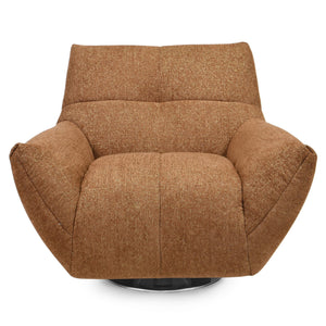 Layletta Swivel Chair With Plush Foam Upholstery, Solid Wood Frame & 360° Metal Base For Comfort And Style