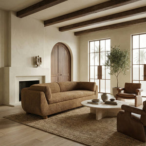 Beccaletta Performance Fabric Sofa With Stain-Resistant Upholstery, Solid Wood Frame & Foam Comfort