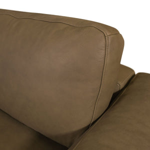 Safavieh Ellyn Top Grain Leather L-Shaped Sectional with Wood Accents for Modern Living Rooms SFV2411A-3BX